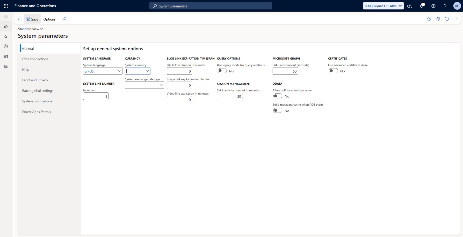 System trade-line number prerequisite: System line number Increment corrected from 0 to 1 after purchase line save was blocked. Shared system setting. No other system options changed in this correction.