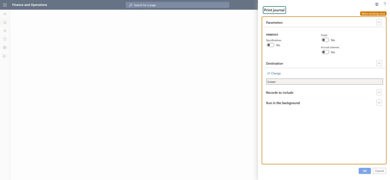 Print journal page in Dynamics 365