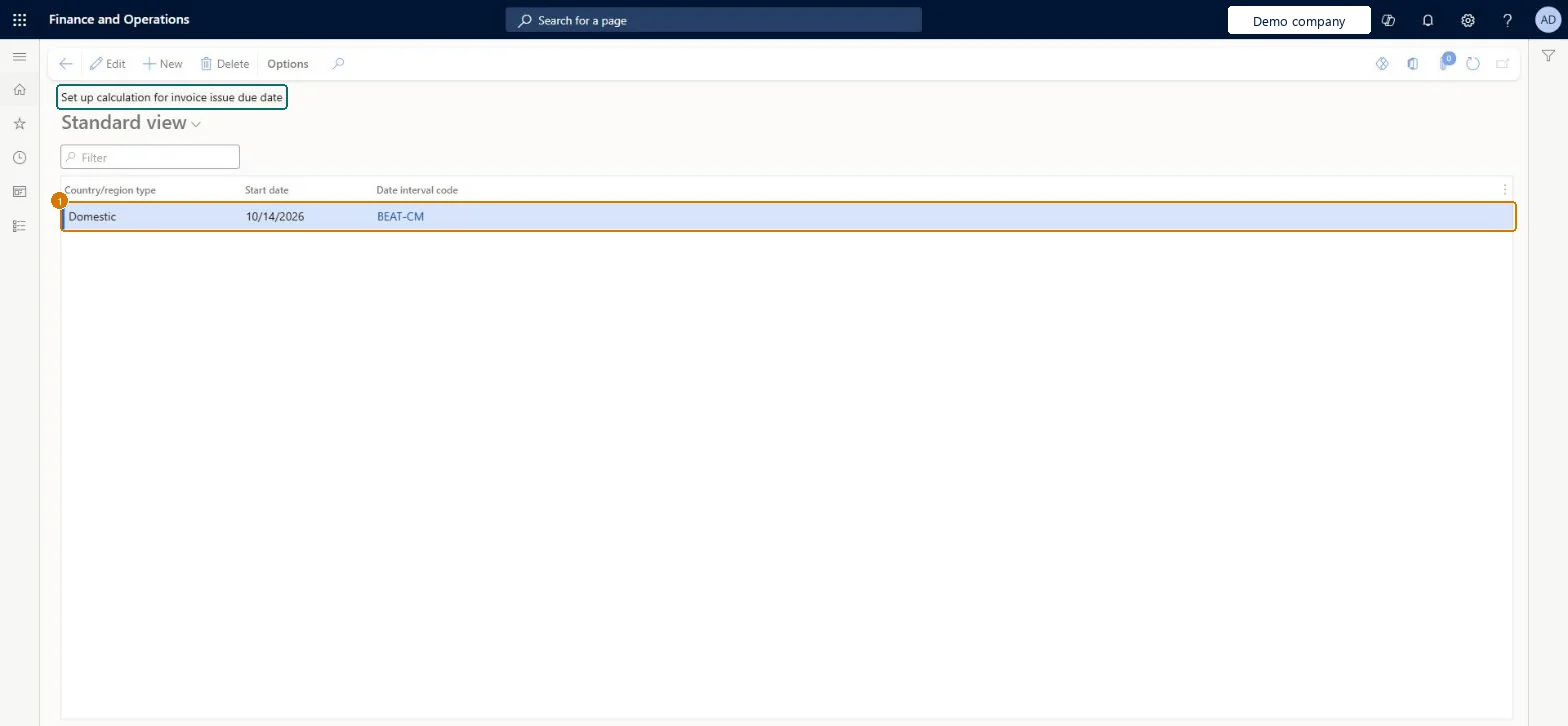 Add the domestic due date calculation line
