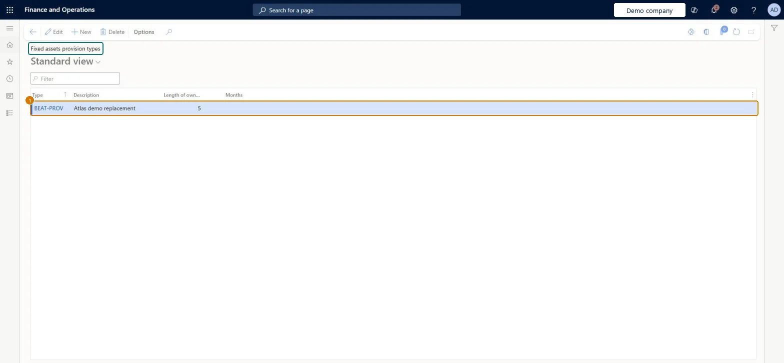 Add the provision type