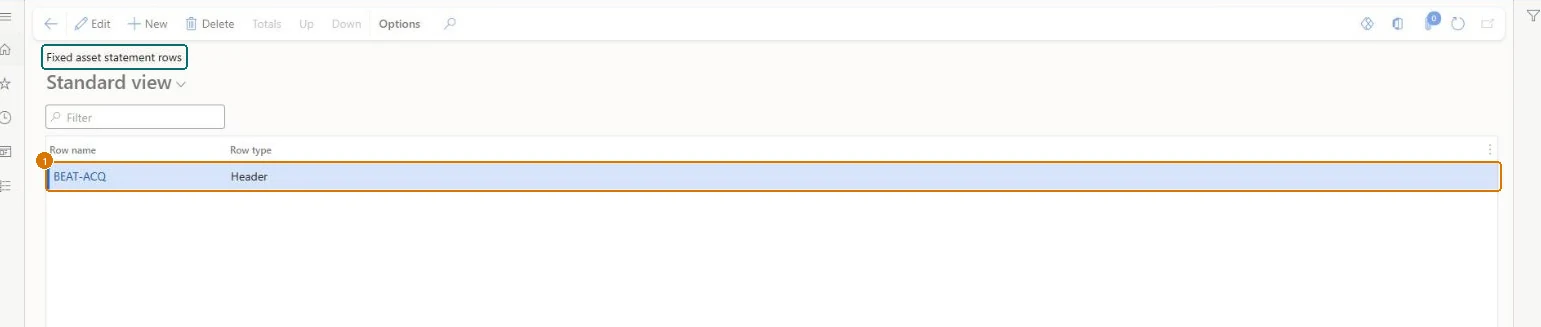 Add the statement row (zoomed on the outlined fields)