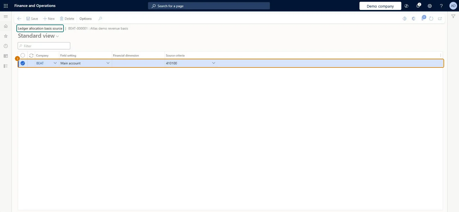 Add the basis source criteria