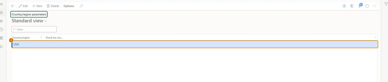 Add the country/region parameters (zoomed on the outlined fields)