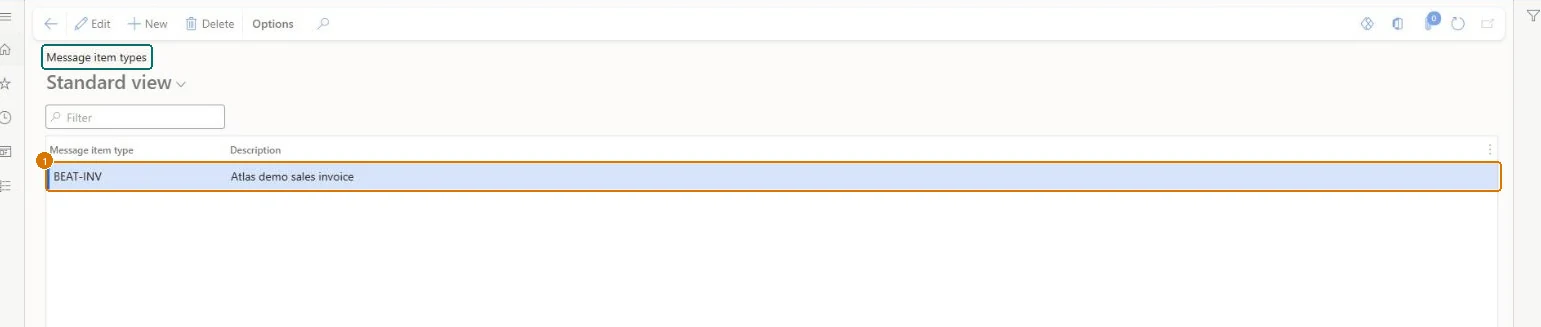 Create the message item type (zoomed on the outlined fields)