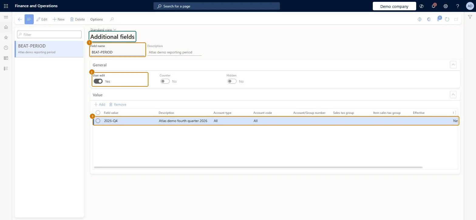 Create the additional field